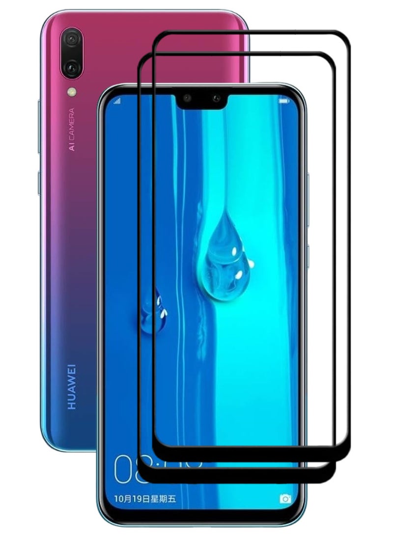 ACLIX 2 Pieces Antistatic ESD Dustproof Premium Quality High Definition Tempered Glass Screen Protector Designed For Huawei Y9 (2019) - Image 1