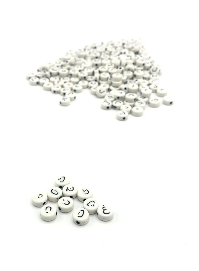 NIBEMINENT 1900-Piece DIY Crafting Arabic Alphabet Round Beads 0.4x0.7cm - Image 2