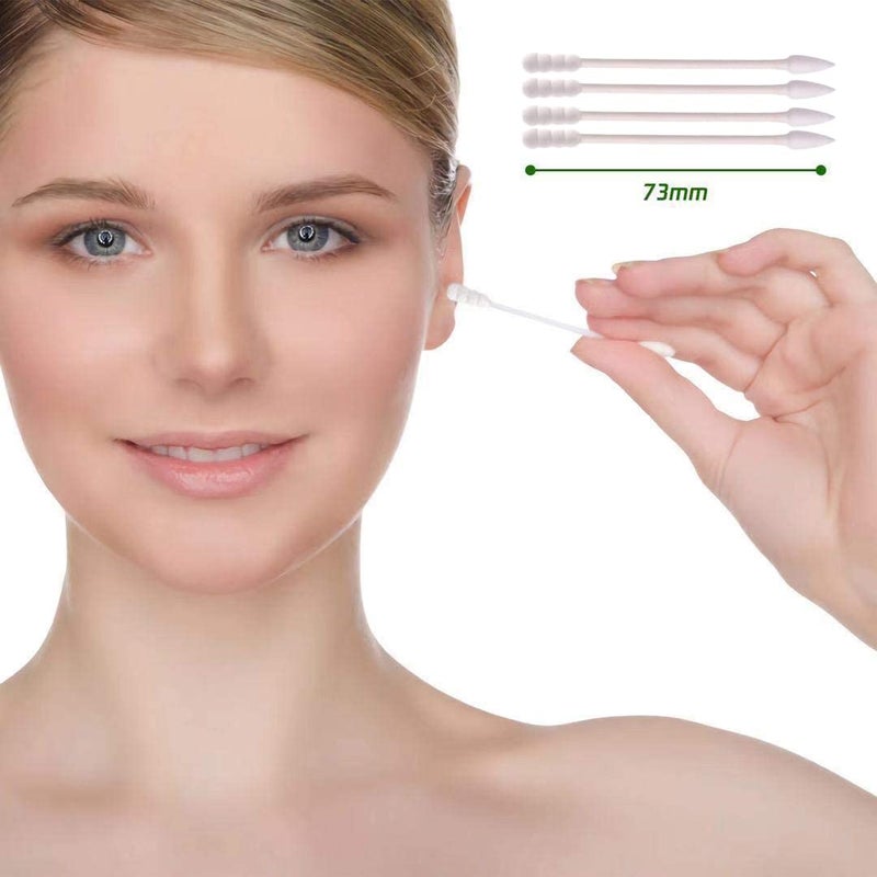Rayhee 800 Pieces Cotton Swabs, Spiral Pointed Tipped with Paper Stick, Quality Cotton Heads- Sturdy Handle - Multipurpose, 4 Packs, 200 Pieces 1 Pack - Image 3