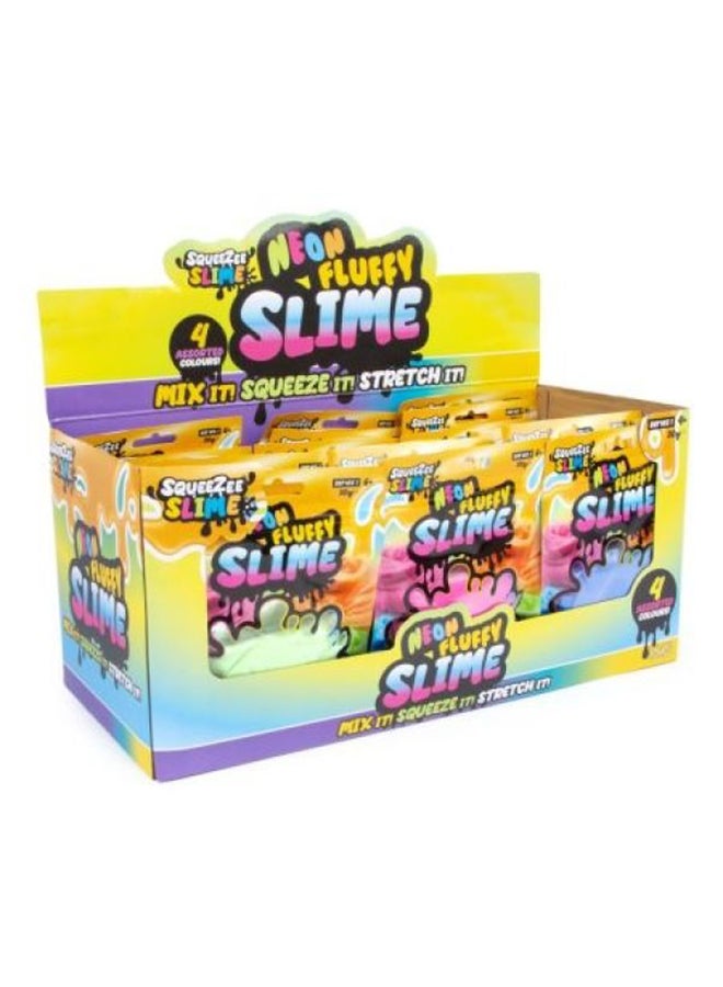 RMS Neon Fluffy Slime 4 Assorted – Soft Stretchy Sensory Slime Toy for Kids, Bright Color Slime Play Set - Image 4
