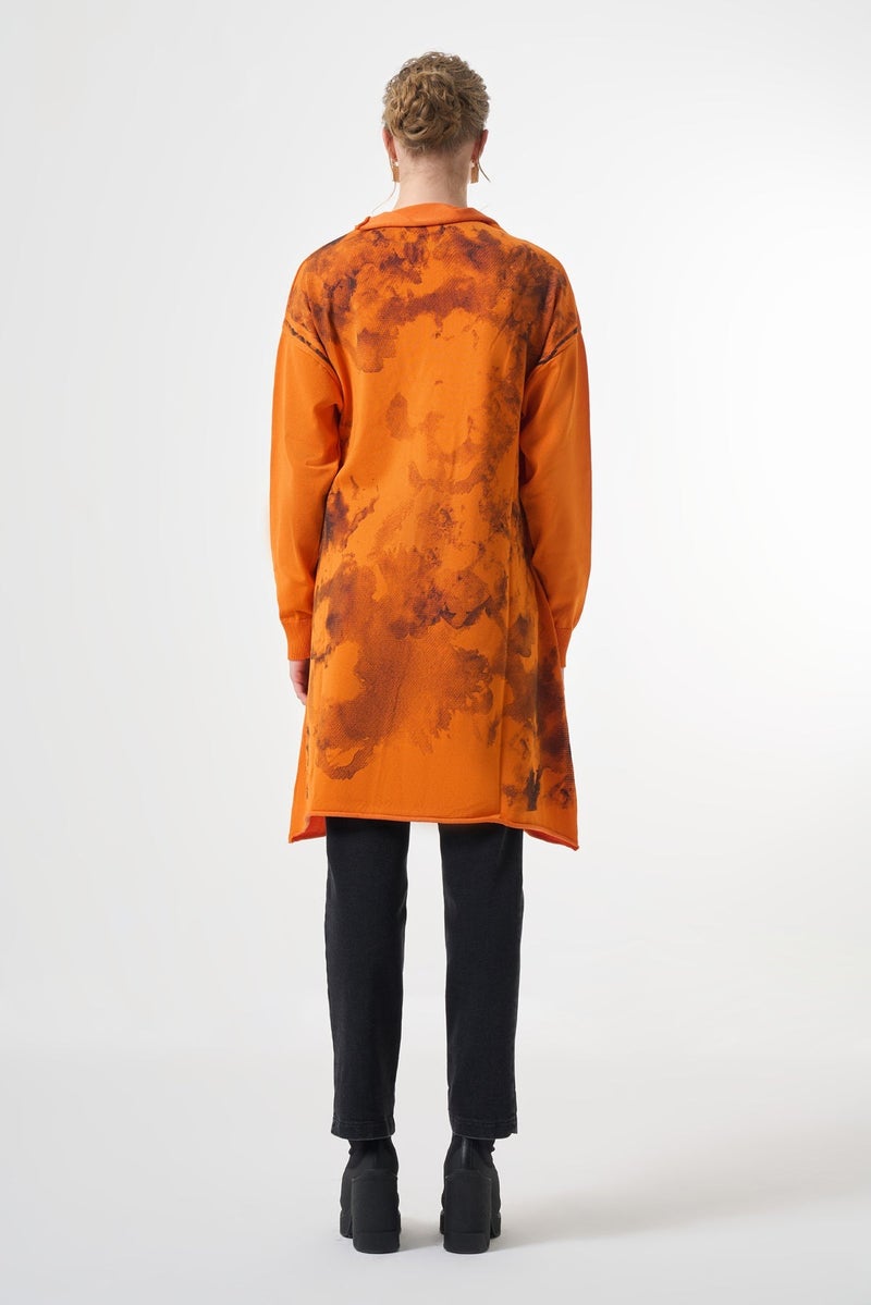 MissWhence AE Stain Style print Patterned  Knitwear Tunic - Orange - Image 4