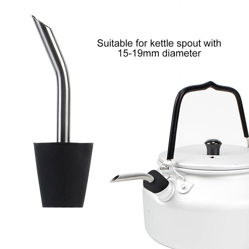Stainless Steel Kettle Pourer Pouring Spout with Cap and Cleaning Brush for Tea Pot Coffee Pot - Image 5