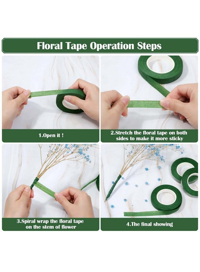 PAXCOO Floral Arrangement Kit with Green Tape and Wire, Boutonniere Flower pin, Wire Cutter for Wreath Making Supplies - Image 4