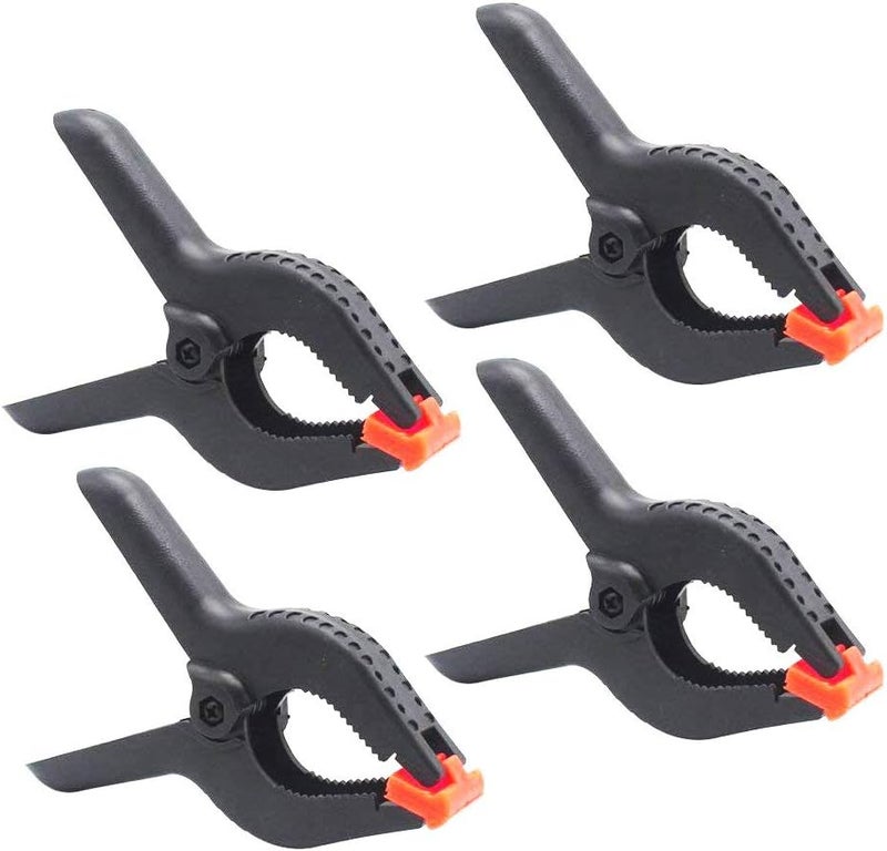 ONDY 4-Pack 6 Inch Spring Clamps, Heavy Duty Plastic Clamps Nylon Clips for Background, Photo Studio and Any More - Image 1
