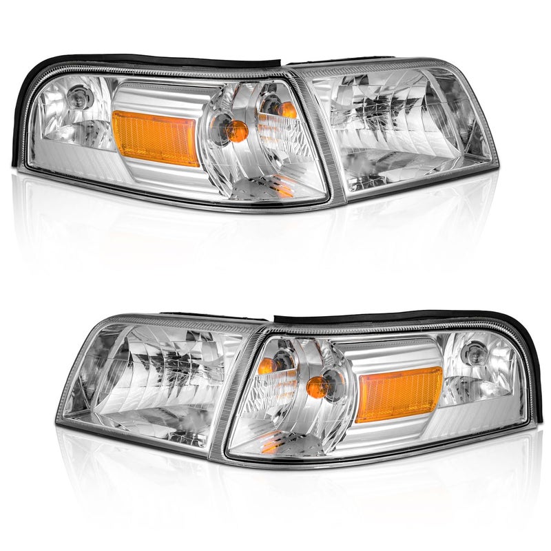 WEELMOTO for 20062011 Mercury Grand Marquis Headlights Assembly Replacement for 0610 Grand Marquis Headlights Assembly Pair Headlamp Corner lamp