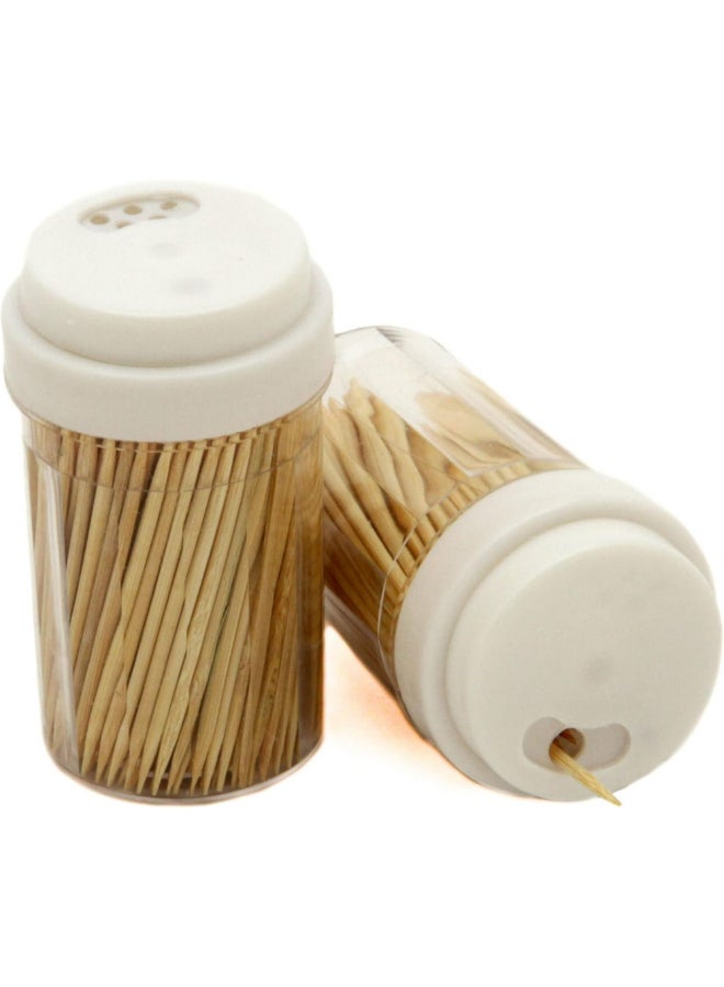 Chef Craft 2-Piece Polished Hardwood Bamboo Toothpicks Beige 38.71 x 15.24 x 11.43 cm 20983 - Image 1