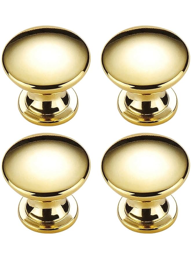 The Bros Kitchen Cabinet Knobs Drawer Knobs Dresser Knobs Matte Black Zinc Knobs Drawer Pulls Door Knobs Dresser Drawer Handles Knobs for Dresser Drawers,4 Packs,Bright Gold - Image 1