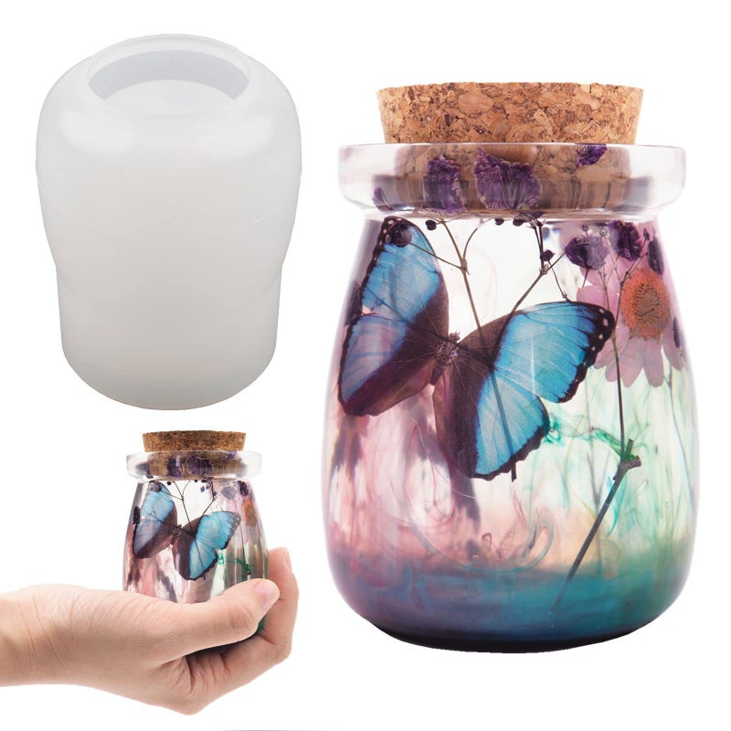 ESEDAGE Silicone Jar Mold - Multi-Purpose Soap, Candle, Coffee Cup & Resin Mold - Image 1