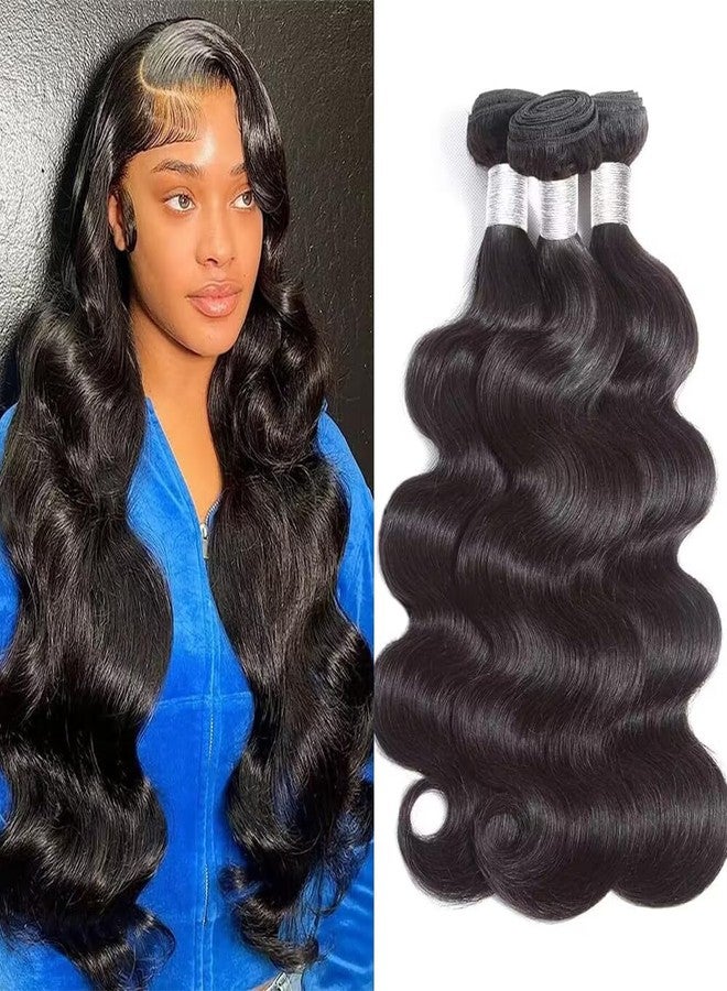 Wingirl Brazilian Human Hair Bundles 100% Unprocessed Brazilian Virgin Hair Weave Bundles Human Hair Natural Black Color - Image 1