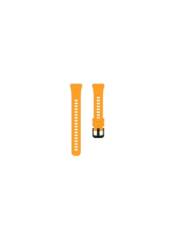 CATANES Huawei Band 6 / Honor Band 6 Fitness Tracker Replacement Silicone Band Adjustable Waterproof Smart Watch Strap with Buckle Yellow - Image 2