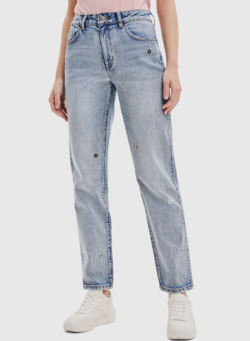DESIGUAL High Waist Jeans