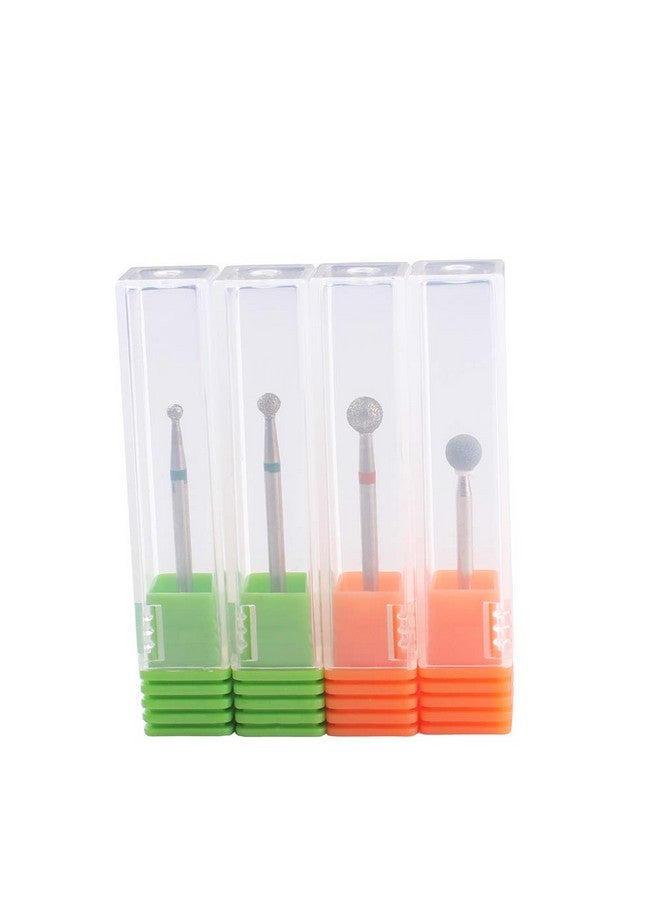 MZCMSL Round Ball Cuticle Drill Bits Diamond Nail Drill Stone Bit4Pcs - Image 5
