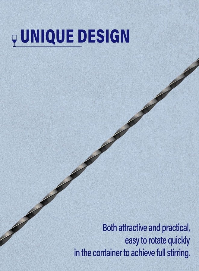 Homestia 12-Inch Stainless Steel Cocktail Spoon with Skull Handle - Perfect for Mixing & Layering Drinks in Tall Cups, Bar & Shakers - Durable Long Handle Bar Stirrer (Black) - Image 5