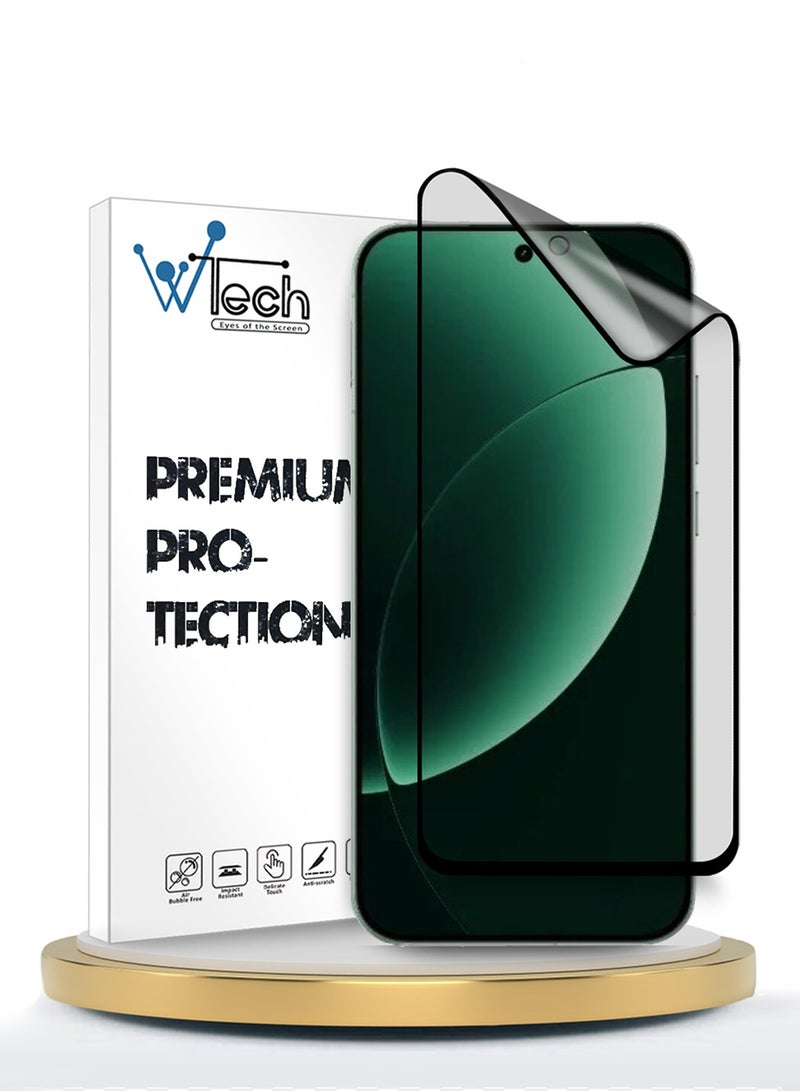 دبليو تيك واقي شاشة مرن مغطى بالكامل من السيراميك النانوي الفاخر لهاتف Realme GT8 5G 2025 (MSCNMN) - شفاف/أسود - Image 1