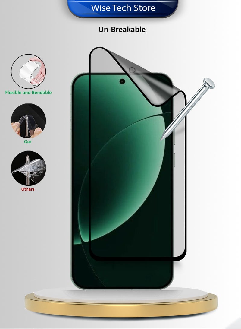 دبليو تيك واقي شاشة مرن مغطى بالكامل من السيراميك النانوي الفاخر لهاتف Realme GT8 5G 2025 (MSCNMN) - شفاف/أسود - Image 3