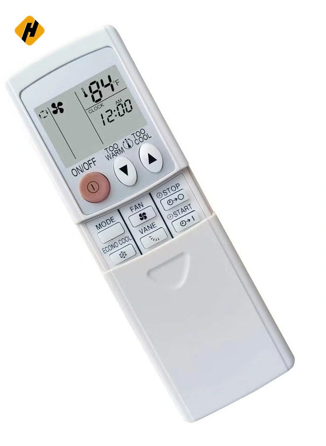 Replacement Remote Control for Mitsubishi Air Conditioners MSZ-GE06NA-8, MSZ-GE09NA-8, MSZ-GE12NA-8, MSZ-GE15NA-8, MSZ-GE18NA-8, MSY-GE09NA-8, MSY-GE12NA-8, MSY-GE15NA-8, MSY-GE18NA-8 (B) with Battery