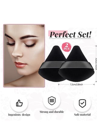 Makeup Sponge Triangular Velvet - 2 Pieces - view 2