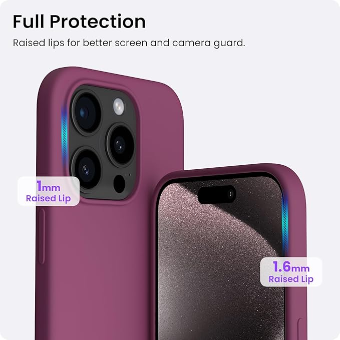 Unipha iPhone 15 Pro Max Silicone Case Burgundy - Image 3