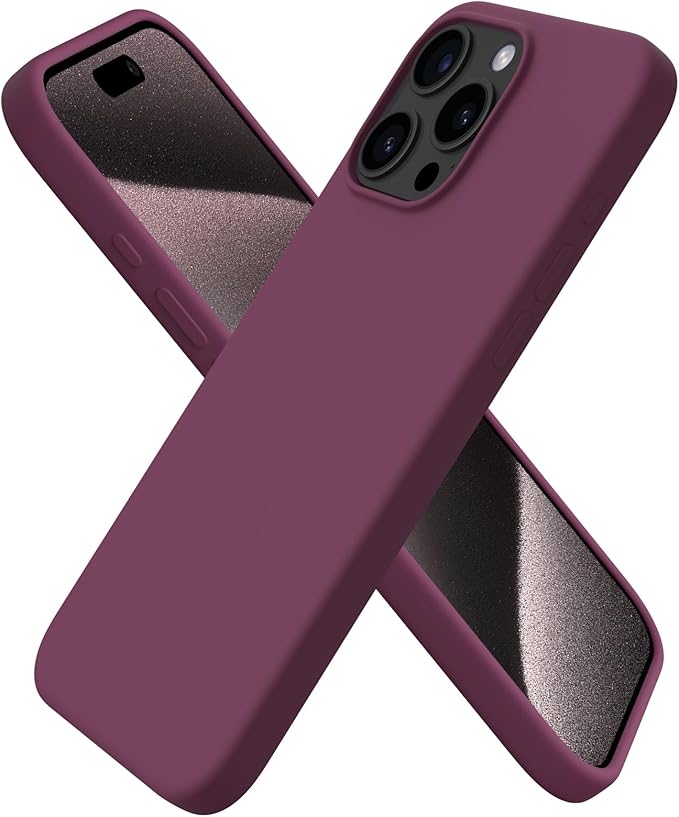 Unipha iPhone 15 Pro Max Silicone Case Burgundy - Image 1