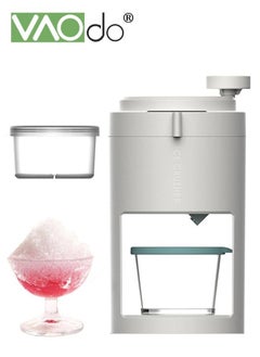 VAOdo 3PCS Ice Shaver and Snow Cone Machine Premium Portable Ice Crusher and Shaved Ice Machine with Free Ice Cube Trays BPA Free with Glass Container  - Image 1