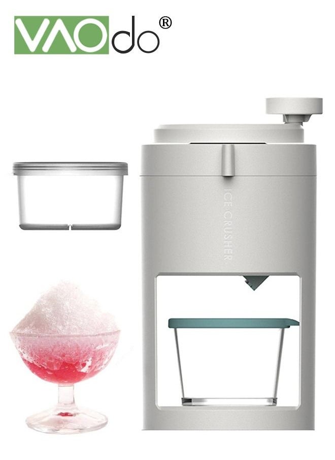 VAOdo - 3PCS Ice Shaver and Snow Cone Machine Premium Portable Ice Crusher and Shaved Ice Machine with Free Ice Cube Trays BPA Free with Glass Container - Image 1