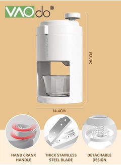 VAOdo 3PCS Ice Shaver and Snow Cone Machine Premium Portable Ice Crusher and Shaved Ice Machine with Free Ice Cube Trays BPA Free with Glass Container  - Image 3