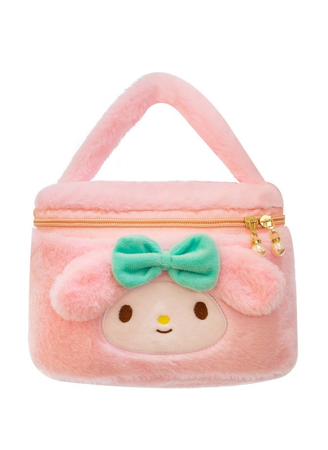 Melody 8-inch Sanrio Melody portable plush cosmetic bag  - Image 1