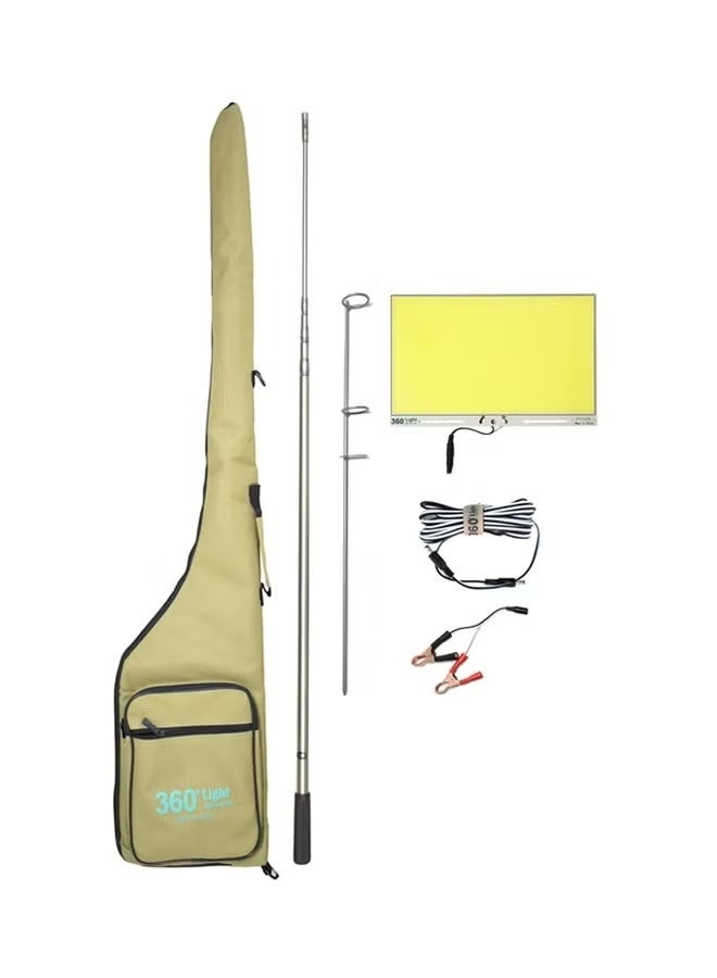 360 Light LED camping light suitable for outdoor use, with 2400 watts, multifunctional, and comes with a 5-meter fishing rod - Image 1