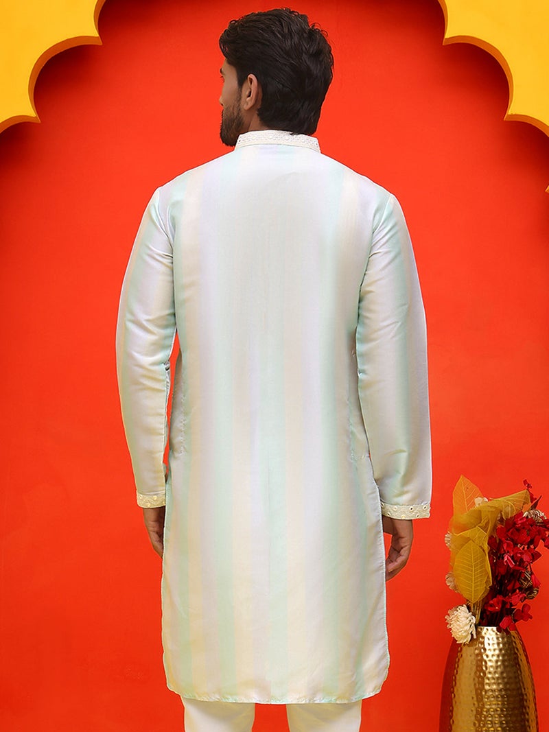NOZ2TOZ Embroidered Multi Kurta for Men - Image 3