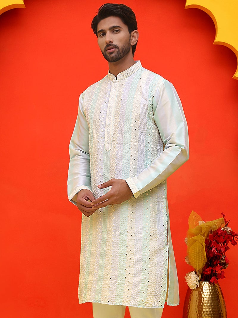 NOZ2TOZ Embroidered Multi Kurta for Men - Image 2
