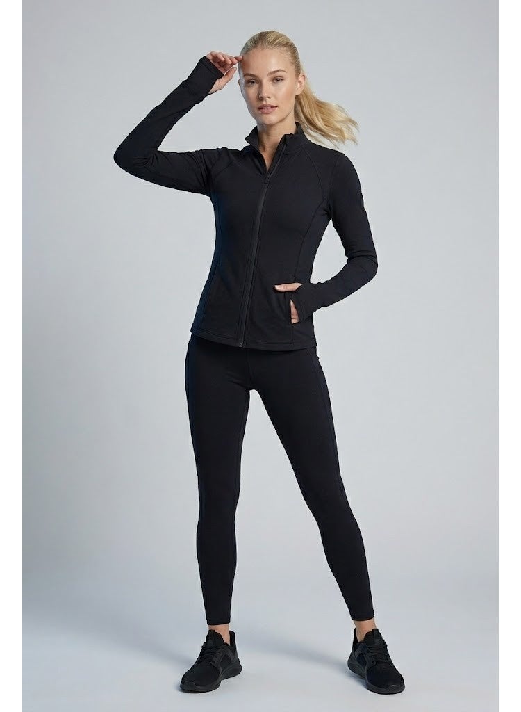 CORRE Active Wear Eden Sports and Padel Jacket - Black - Image 3