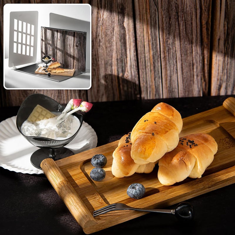 BYSTONE 10Pcs 20Patterns Small Product Photography Backdrops Kit Photo Background Food Photography Backdrop Board with Shadow Props and Carrying Bag (16.5X11.7inch) - Image 5