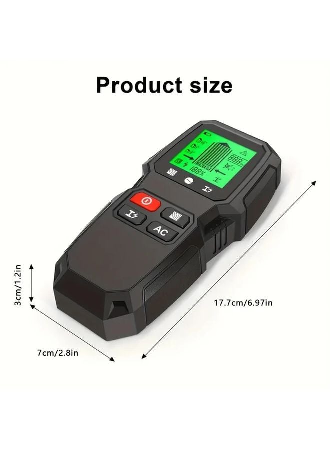 Orange 5 In 1 Wall Scanner Detector Stud Finder Metal AC Wire LCD Display - Image 3