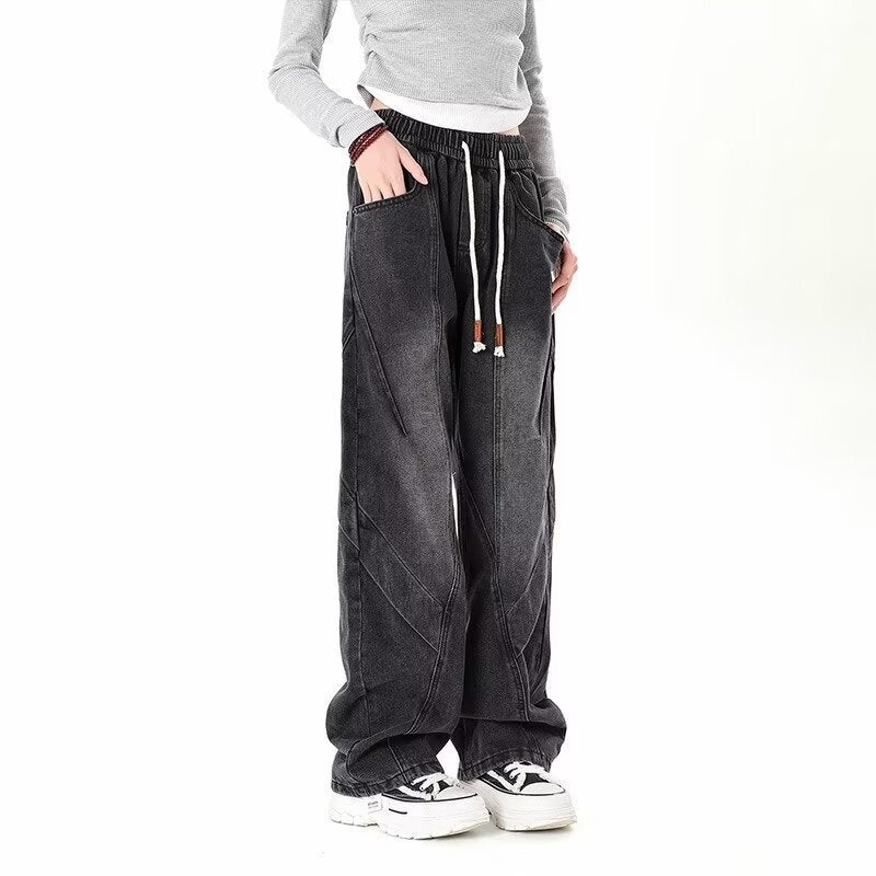 Unisex Classic Denim Jeans Loose Fit Daily Outdoor Wear - Image 5