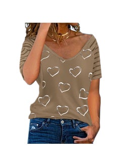 Generic 2022 Plus Size Womens Love Print Tee Black  - Image 5