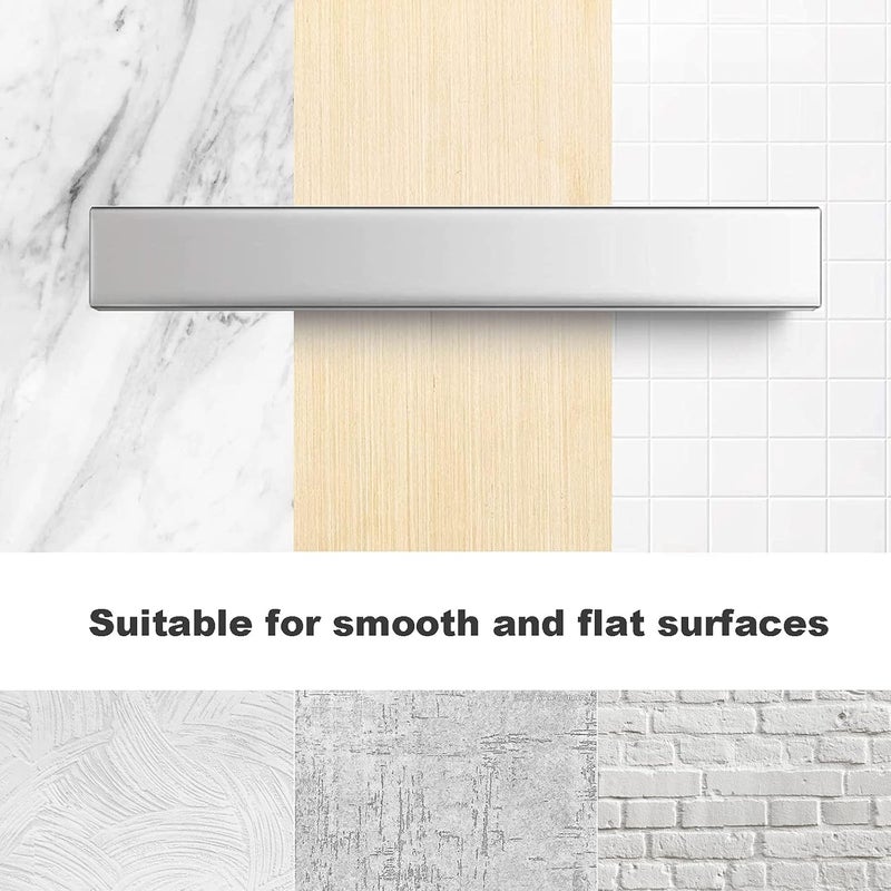 Newthinking 16 Inch Magnetic Knife Holder Stainless Steel Hanging Magnetic Knife Strip WallMounted Knife Rack for Wall Storage and Tidy Solution 16 inch single layer - Image 5