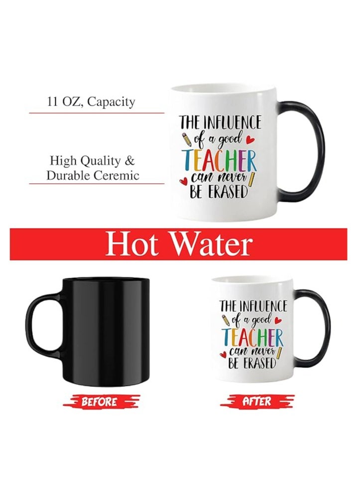 PRINTSHOP4ME Teacher's Day Magic Mug for Best Teacher Ever - Birthday Gifts from Students Children - Gifts for Teacher- Ceramic Mug - Black Handle - 11 Oz  - Image 3