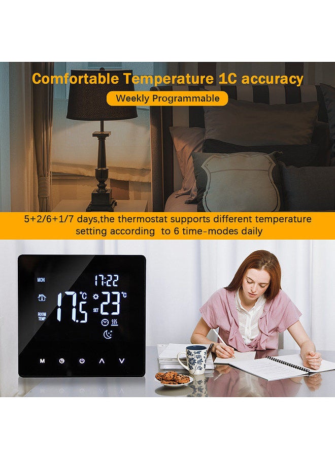 Generic WiFi Smart Thermostat Temperature Controller for Water Heating LCD Display Touch Screen Week Programmable App Control  - Image 3
