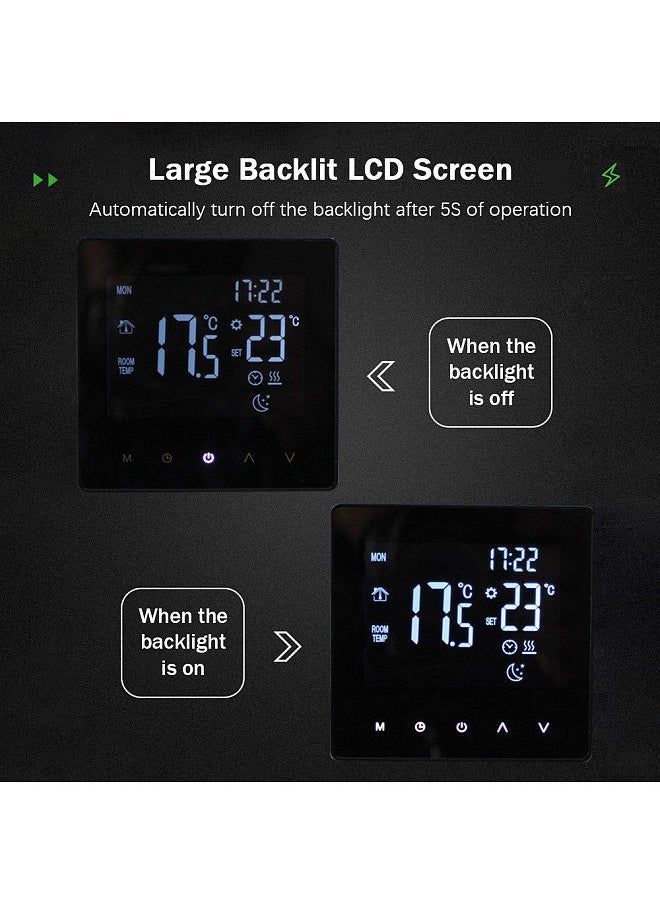Generic - WiFi Smart Thermostat Temperature Controller for Water Heating LCD Display Touch Screen Week Programmable App Control - Image 1