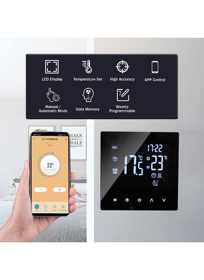 Generic - WiFi Smart Thermostat Temperature Controller for Water Heating LCD Display Touch Screen Week Programmable App Control - Image 1