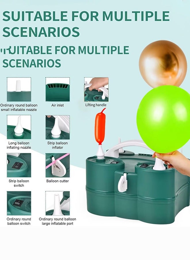 Garlo Balloon Pump, 3-in-1 Electric Air Pump for Inflatables and Balloons, Dual Nozzle Electric Balloon Inflator Pump Blower for Latex Foil Balloons, Quick-Fill Inflator Deflator for Pool Floats, Save Time - Image 5