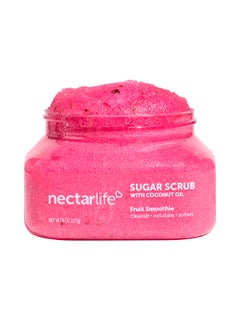 Nectar Bath Treats Sugar Body Scrub 8 oz, Moisturizing and Exfoliating Scrub for Nourishing Essential Body Care, Gift For Her (Fruit Smoothie) 