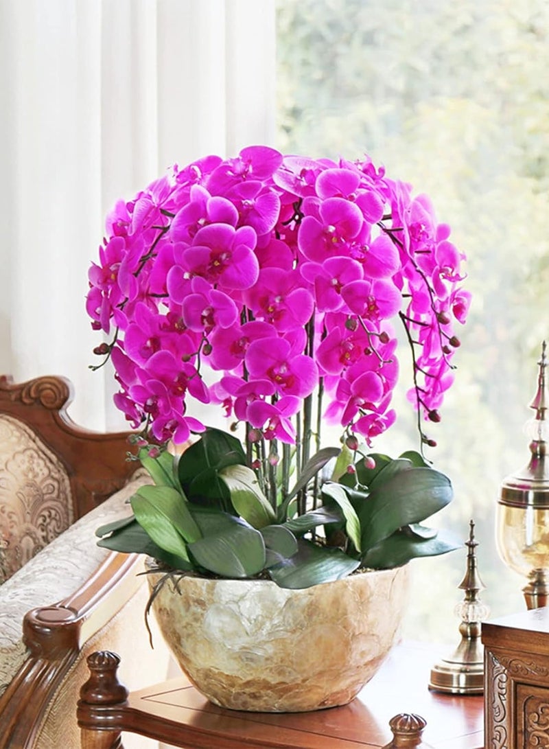KASTWAVE Artificial Phalaenopsis Flowers 6 Pcs Artificial Orchid Flowers Stem Plants - Image 2