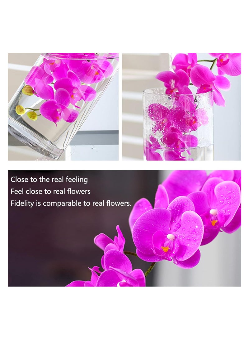 KASTWAVE Artificial Phalaenopsis Flowers 6 Pcs Artificial Orchid Flowers Stem Plants - Image 4