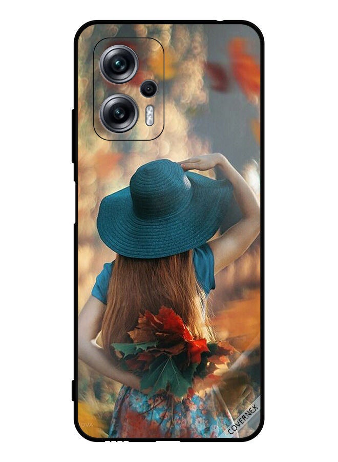 Covernex Protective Case Cover For Xiaomi Redmi Note 11T Pro Hat Girl Hiding Love Leaves - Image 1
