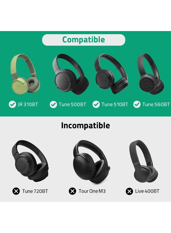 Headphones Case Compatible with JBL Tune 510BT, Tune 660NC, Tune 560BT, Tune 500BT, Jr 310BT, Replacement Hard Shell Travel Carrying Bag with Cable Storage (Black) - Image 2