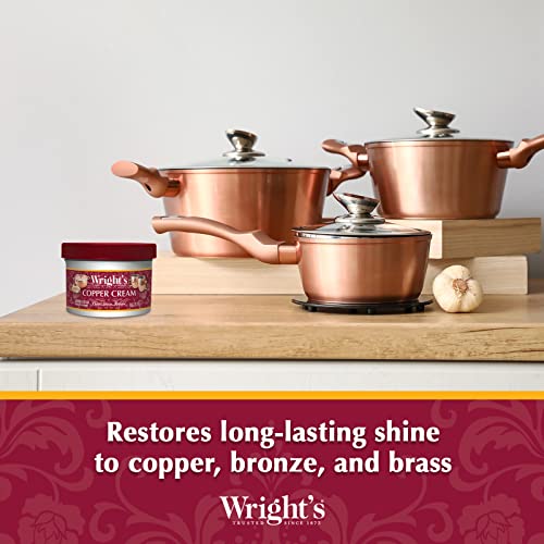 Wright's Copper and Brass Cream Cleaner - Gently Cleans and Removes Tarnish Without Scratching, 8 Ounce (Pack of 6) - Image 5