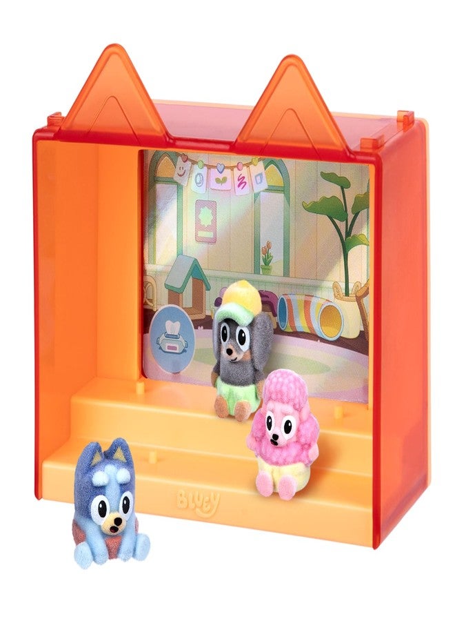 Bluey Fuzzies Episode Pack: Baby Race. with 3 Specially Flocked Collectible Mini-Figures (Incl. 1 Exclusive), Display Case, Foil Trading Card, and Collector's Guide. 50 Mini-Figures to Collect! - Image 2