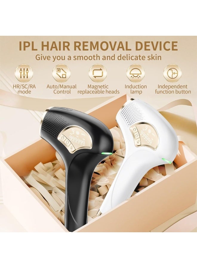 جهاز إزالة الشعر بالليزر - جهاز إزالة الشعر الدائم بتقنية IPL مزود بمستويات طاقة متعددة للاستخدام على الوجه والذراعين والساقين ومنطقة البكيني والجسم - Image 5