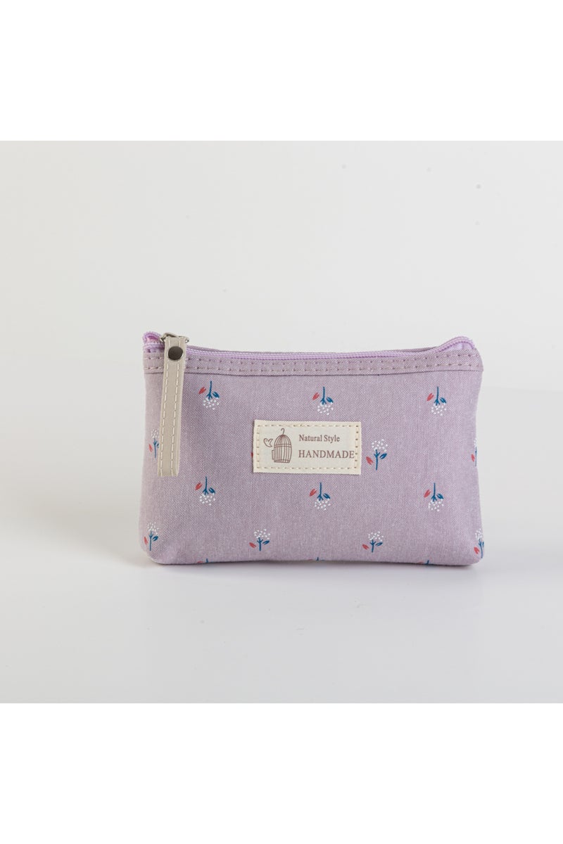 إيروريكس حقيبة مكياج قماشية مطبوعة باللون الأرجواني للنساء، مقاومة للماء، محمولة، بتصميم مستوحى من إنستغرام، حقيبة أقلام للطالبات